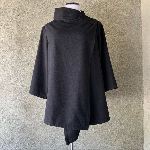 “Isabel Oliver” Black Wool Blend Shawl Jacket size S - Picture 10 of 12